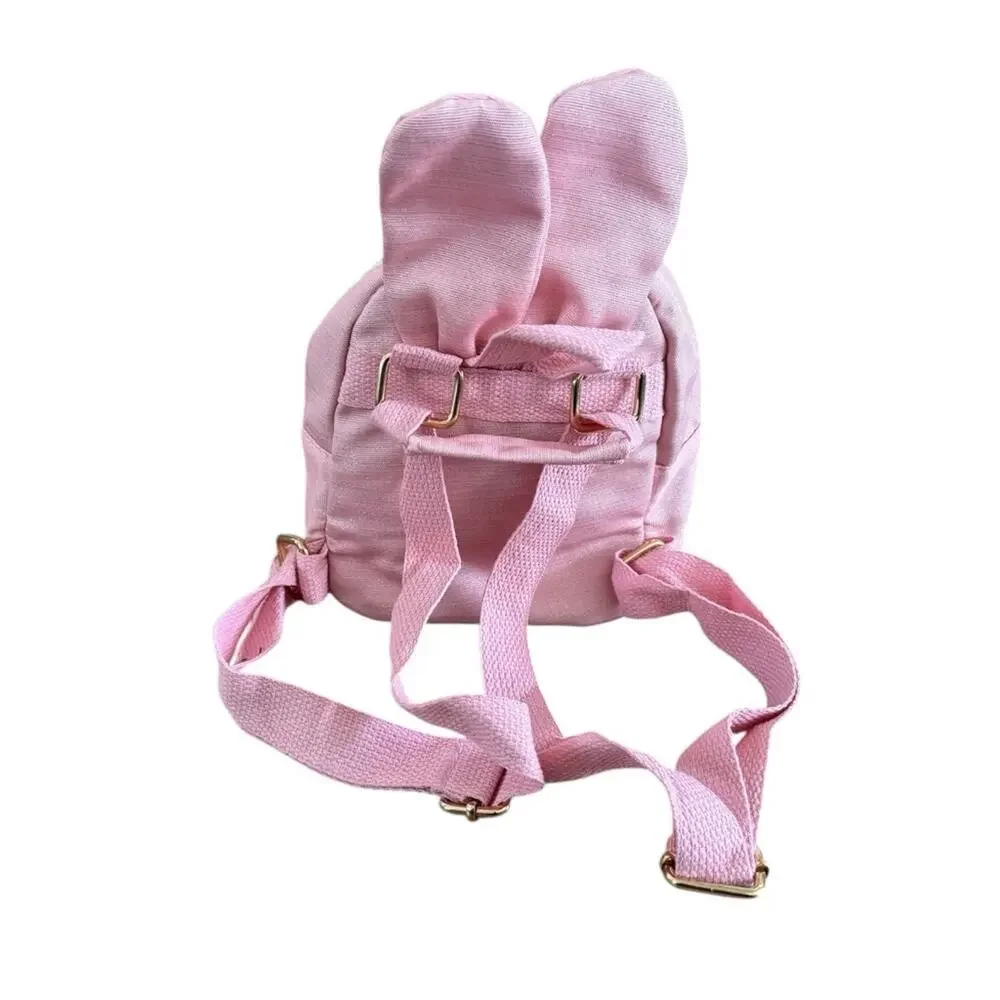 NWT Yodalp Kids Backpack with Adjustable Straps, Light Pink with Bunny Ears Mini